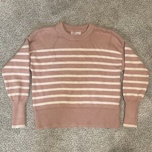 Philosophy Blush and Cream Striped Sweater